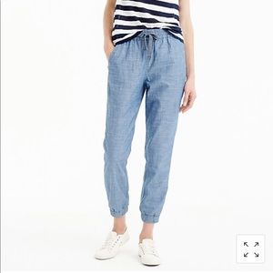 JCrew 00 point sur seaside pant chambray EUC